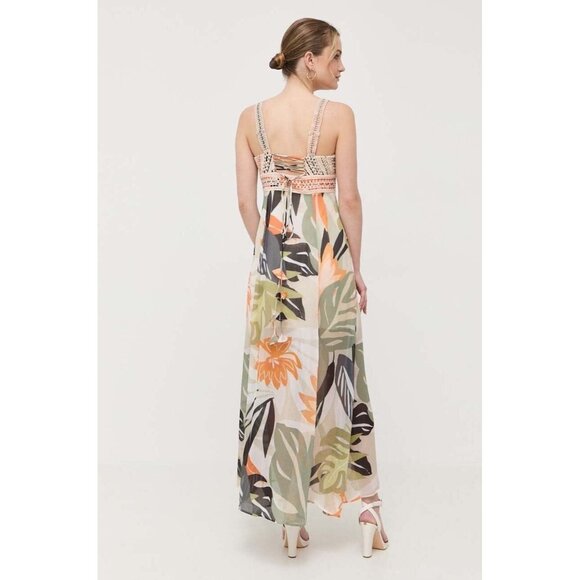 Guess Eco Serena Tropical Maxi Dress Size Small - Picture 2 of 7